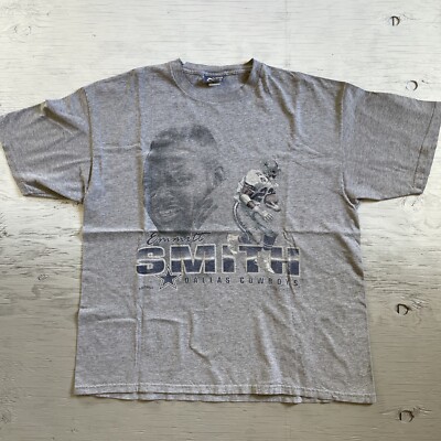 Vintage 90s Emmitt Smith Dallas Cowboys T Shirt Lee Sport Nutmeg USA Made 2XL