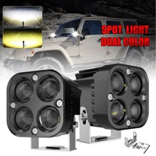 2x 3inch Led Cube Pods Work Lights Bar Spot Fog Lamps For Jeep Driving Offroad