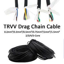 TRVV Drag Chain Cable 0.2mm²-1.5mm² PVC Insulated Copper Core Soft Wire 2-5 Core