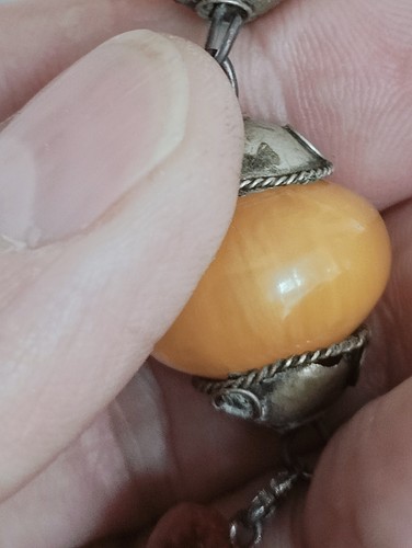 Halsband Lange Hals Ethnisch Berber Xx Perlen aus Bakelit Bernstein - Imagen 4 de 14