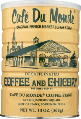 Cafe Du Monde Decaf Chicory Coffee 13 oz Pack of 2 - Rich Flavorful Blend