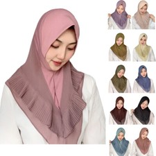 One Piece Amira Hijab Muslim Overhead Islamic Instant Scarf Niqab Head Wrap Cap