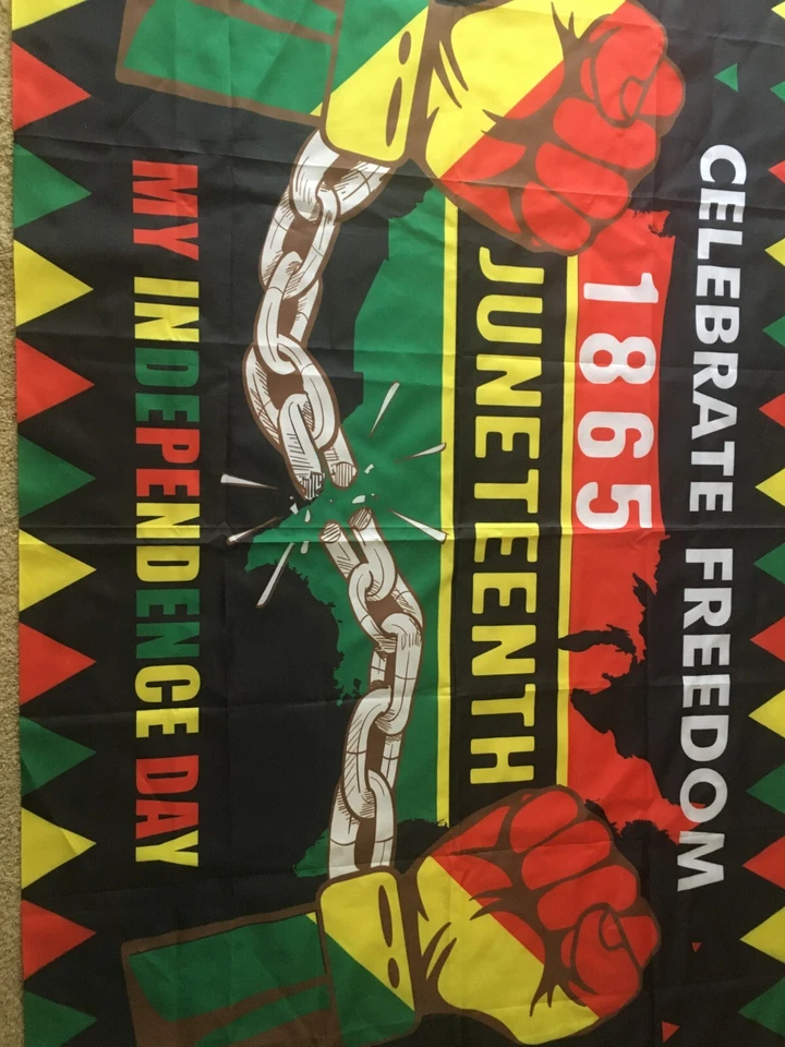 Arte de pared Juneteenth Black Celebration 1865 fotografía Youtube zoom video telón de fondo Foto 4 de 4