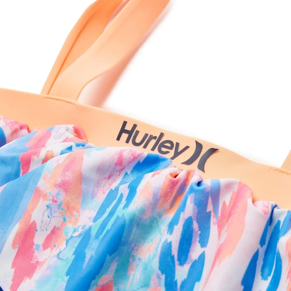 Tankini Hurley Girl's Tiered conjunto de duas peças (crianças grandes) multi LG (12-14 Big Kid) - Imagem 2 de 2