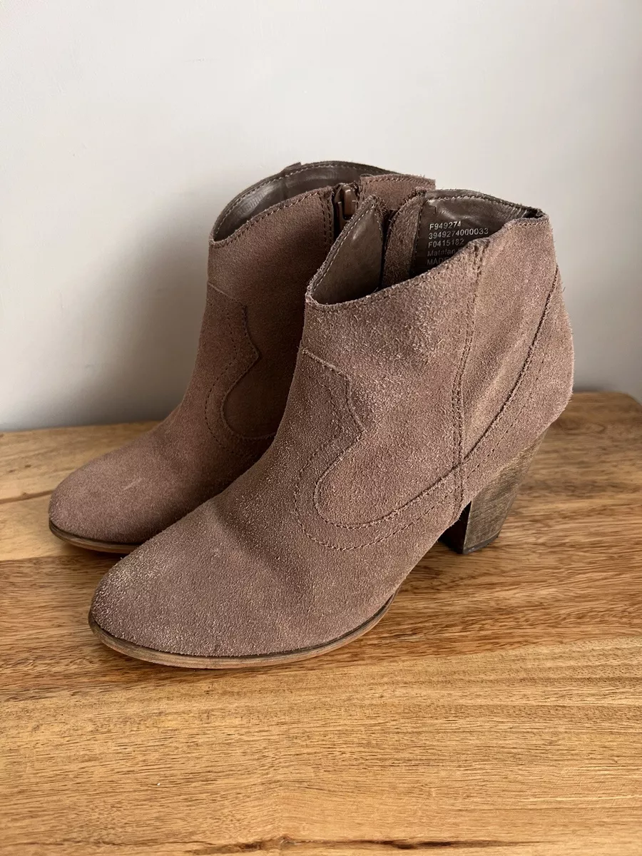Chocolate brown suede ankle boots cheap