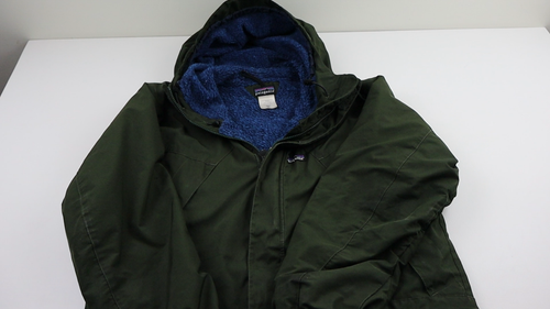 Vtg Patagonia Infurno Deep Pile Fleece Parka Hooded Jacket Mens XS Small Green - Video 1 of 1