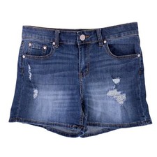 Indigo Rein Medium Wash Cotton Denim Distressed Jean Shorts Size 9/28