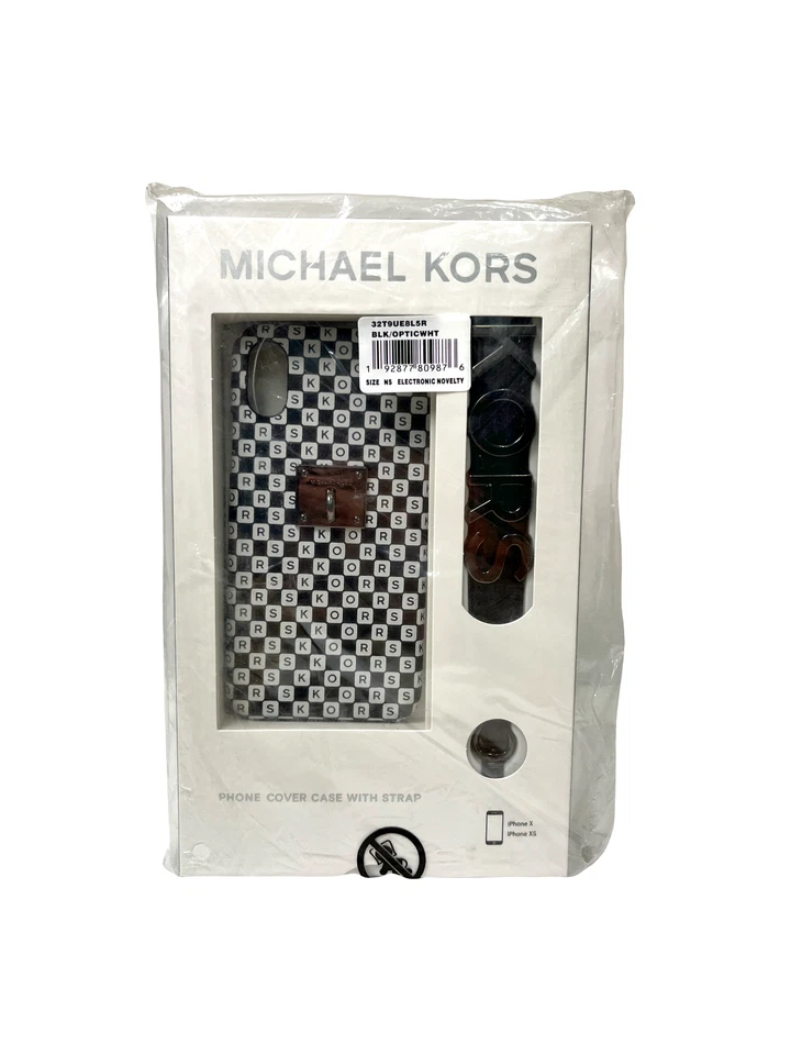 Funda Muñequera de Cuero con Logotipo de Tablero de Cuadros MICHAEL KORS para iPhone X/XS 32T9UE8L5R Foto 2 de 2