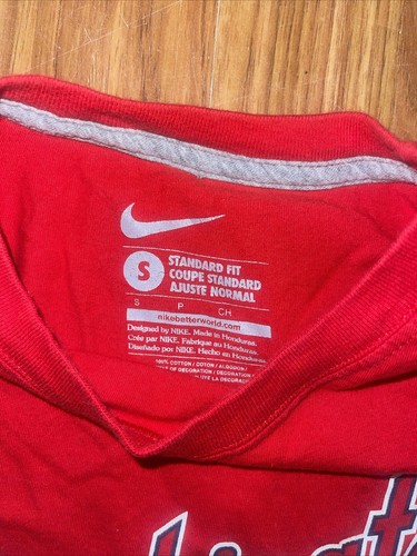 Nike T Shirt Standard Fit Uomo Taglia S Washington Baseball Rosso - Foto 5 di 6
