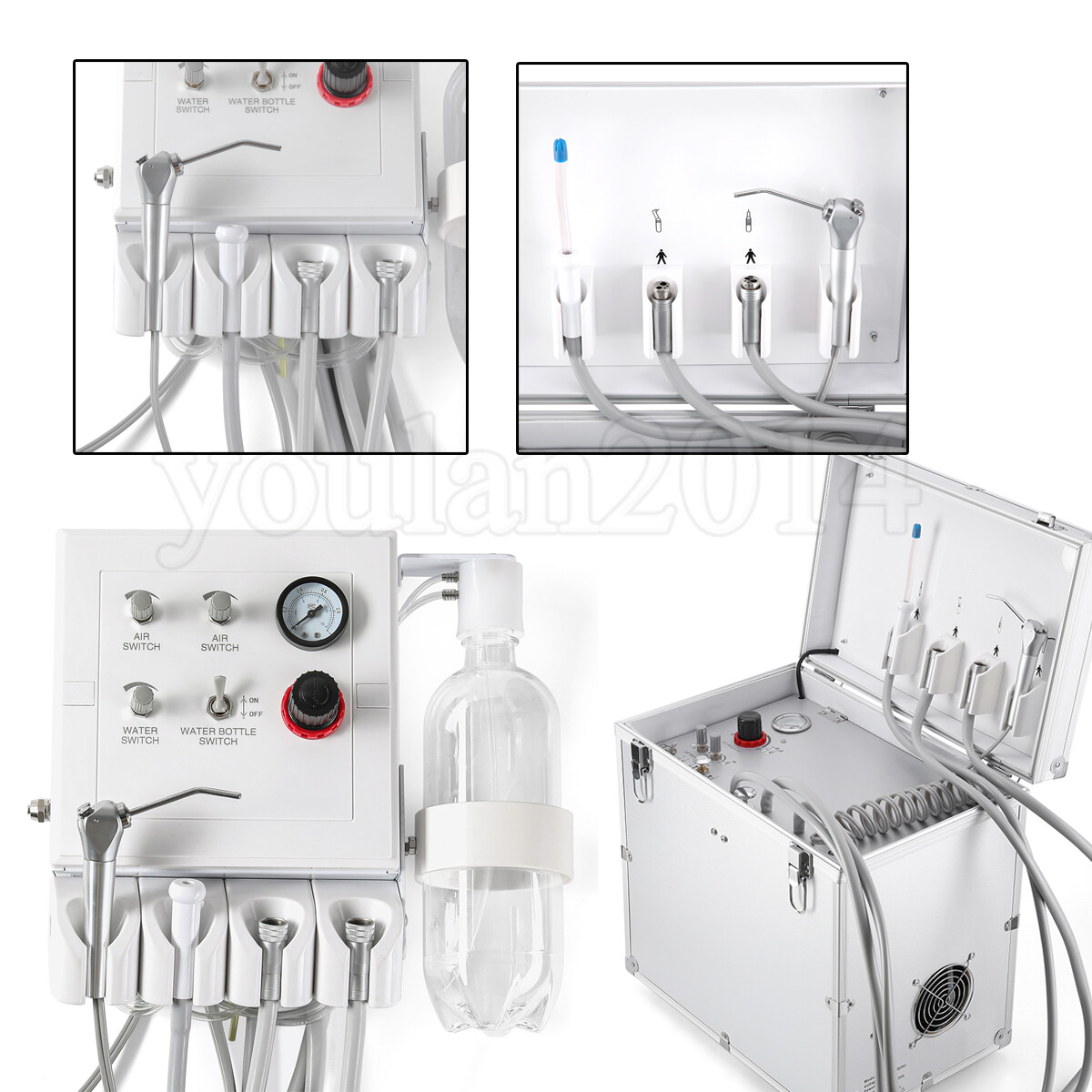 Portable Dental Delivery Unit Suction Air Compressor/Turbine Unit Weak Suction