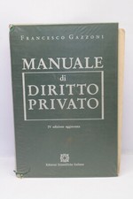 MANUALE DI DIRITTO PRIVATO USATO EDIZIONE ITALIANA FRANCESCO GAZZONI ML3 70649 