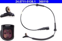 Ate Abs Sensor Raddrehzahl 24.0711-5138.1 FüR Ford Fiesta 5 Van 16V Tdci ST150