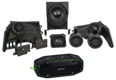 MB QUART Speakers+Sub+Amps+Radio 4 Select 2017-20 Can-Am Maverick X3+BT Speaker