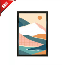 12" x 18" Rounded Photo Poster and Picture Frame Home Office Wall Decor, Black