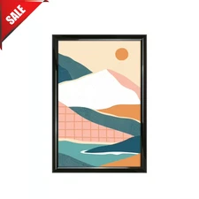 12" x 18" Rounded Photo Poster and Picture Frame Home Office Wall Decor, Black