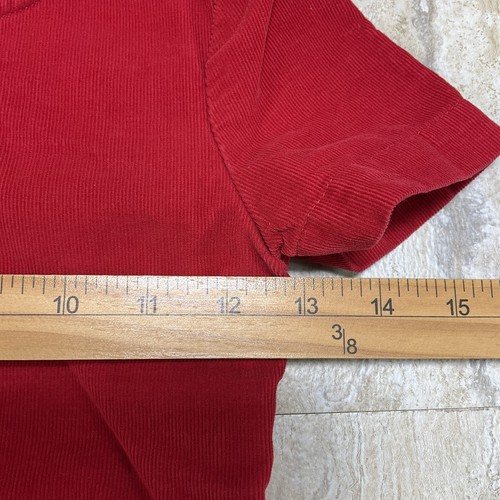 Gap Kids Girls Size (6-7) Short Sleeve Red Corduroy Dress Classic Preppy School - Picture 6 of 12