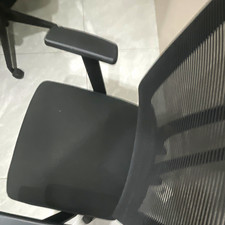 Black Ergonomic Mesh Back Swivel Task Chair, Armrests, Height Adjustable