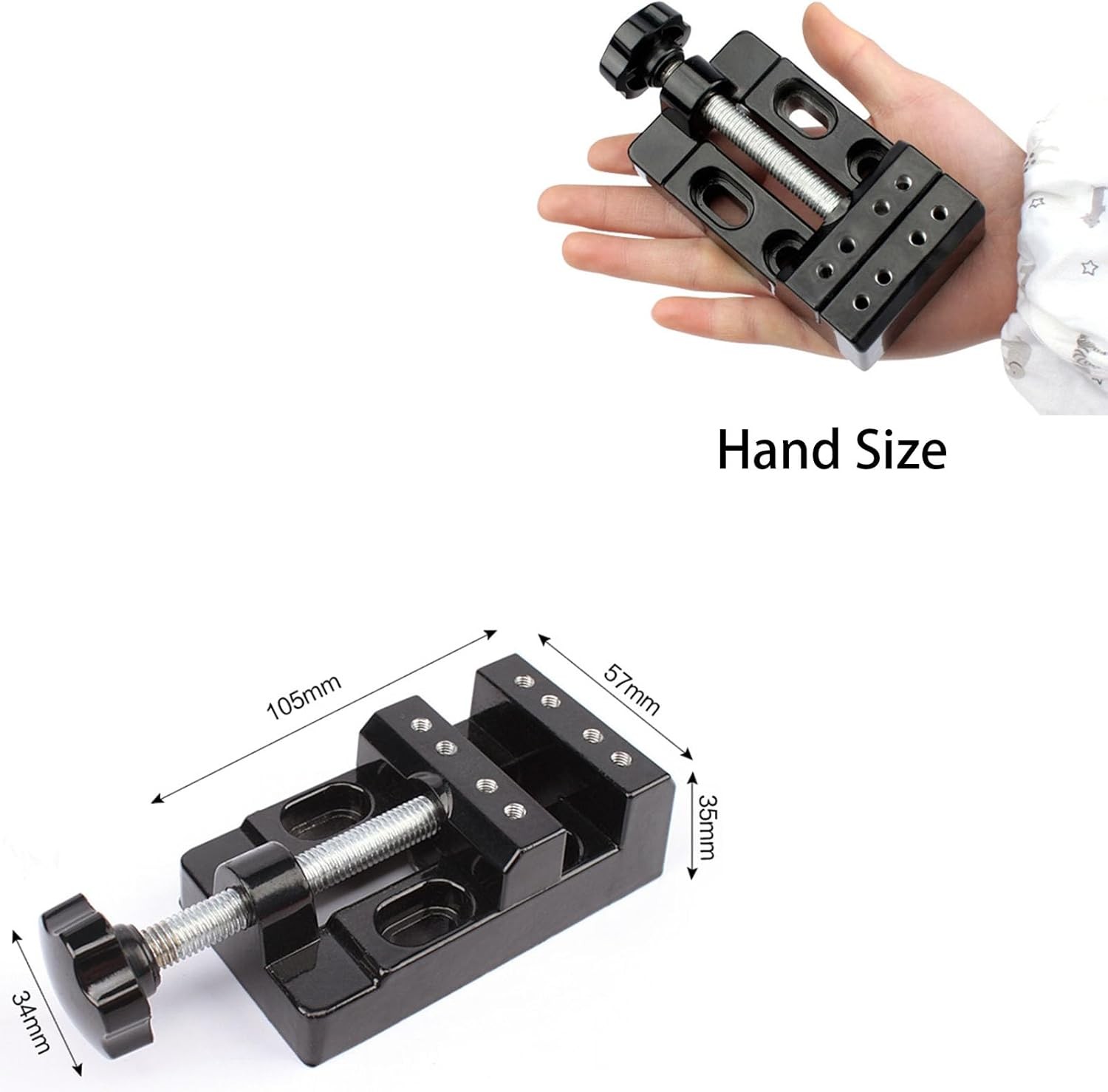 8 Hole Mini Flat Clamp 57mm Flat Bench Vise Bench Clamp Drill Press Vice