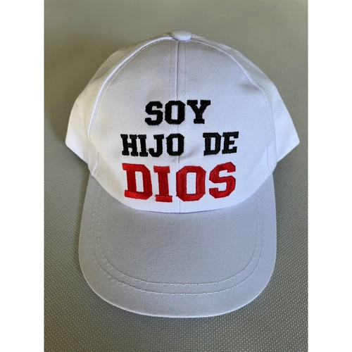 Soy Hijo De Dios White Baseball Cap Hat Español Christian Embroidered