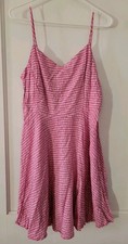 Old Navy Pink White Sundress Women's XL Sleeveless Summer Casual Dress