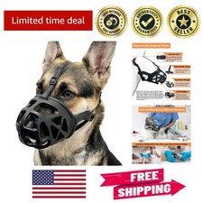 Humane Adjustable Dog Muzzle for Large Breeds - Perfect for Training  Grooming