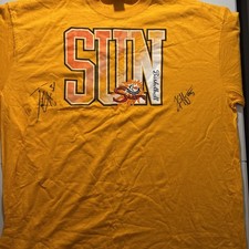 NWT Connecticut Sun Promo Shirt Signed Tina Charles No. 31 Kelsey Griffen No. 5