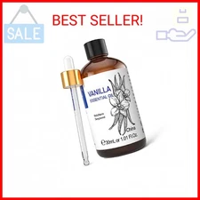 HIQILI 1 Fl Oz Vanilla Essential Oil, Undiluted Natural Strong Fragrance Add in 