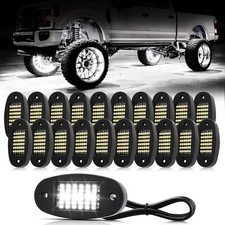 20 Pods White Rock Lights 6000K Pure White 36 LEDs SMD Chips Super Bright Neon