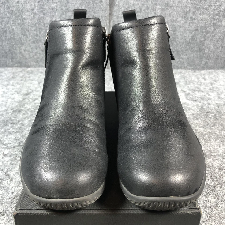 Easy Spirit Ankle Boots Womens Size 8 M Black Quilted Side Zip Comfort SEBRAVEN3 - Image 4 of 4