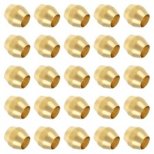 25Pcs Brass Compression Sleeves Ferrules Brass Ferrule Fitting for 1/8" OD Tube