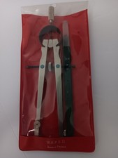 Herramienta de dibujo brújula de precisión MAPEADA DE COLECCIÓN completa hecha en Francia plomo y estuche