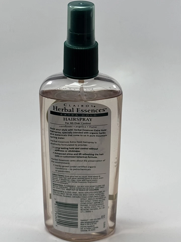 Clairol Herbal Essences Non-Aerosol Hairspray Extra Hold 8.5 Fl Oz 1990s - Image 2 of 4