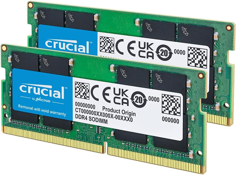 Crucial 16GB 2x8GB DDR4 3200MHz SODIMM RAM Laptop