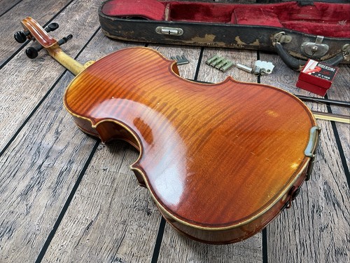 Antique Violin Eduard Reichert Dresden Tone Violin Style IV no 19 Dodd Bow Case - Picture 9 of 24