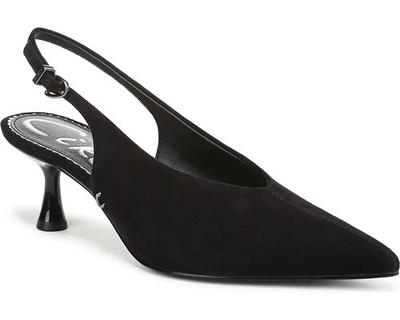 #ad #ad Circus NY by Sam Edelman Women#x27;s Fawn Pointed Toe Slingback Pump Black Suede 7M $59.99