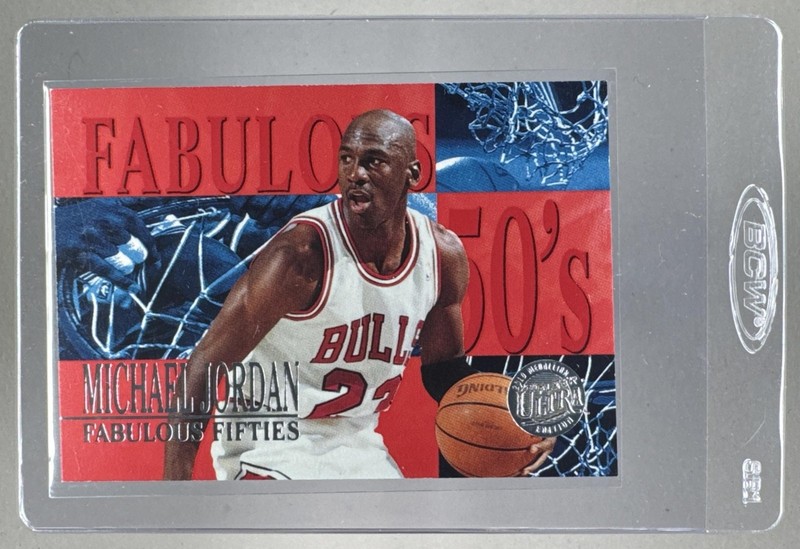 Michael Jordan 1995 Fleer Ultra #5 Fabulous Fifties Gold Medallion Parallel