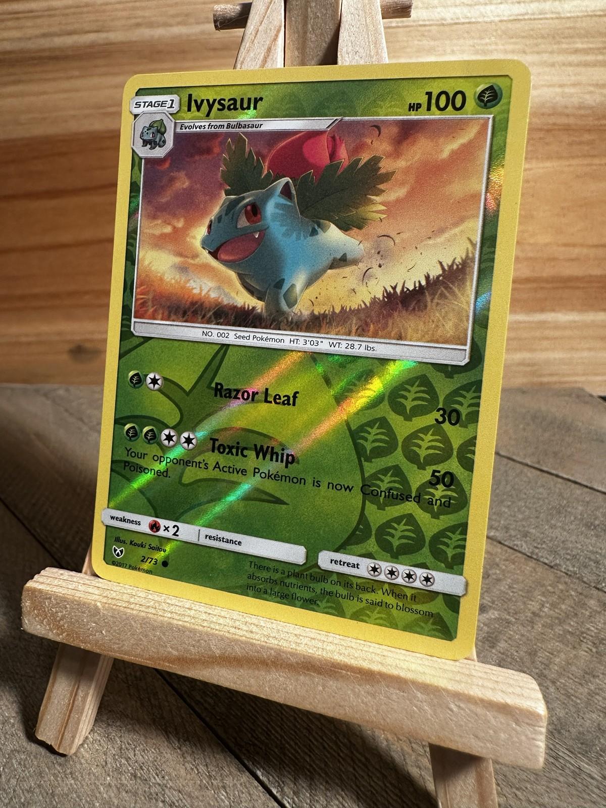 Pokemon Shining Legends Reverse Holo Ivysaur #2/73 Lightly played