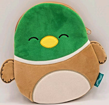 Squishmallows Avery the Mallard Duck Zippered Pouch Plush 8" FREE SHIP