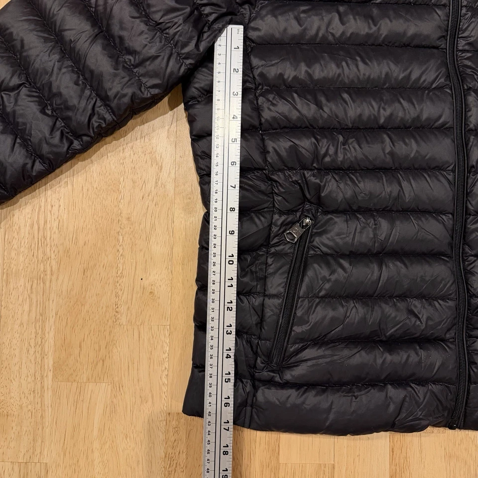 Chaqueta acolchada Calvin Klein para hombre L 7 grados cremallera completa empaquetable premium plumón capucha Foto 4 de 4