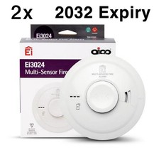 2x AICO Ei3024 Multisensor Alarm 2032 Exp (Replacement For Ei166e Ei141 Ei146)