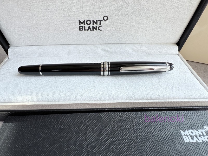 Montblanc Meisterstuck 163 Black and PLATINUM Rollerball Pen