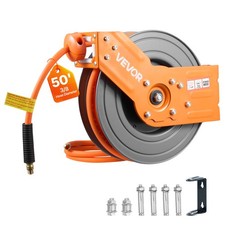 VEVOR Retractable Air Hose Reel 50 FT x 3/8 Inch Air Compressor Hose Max 300PSI