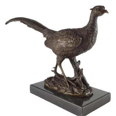 Bronzeskulptur Bronzefigur Fasan