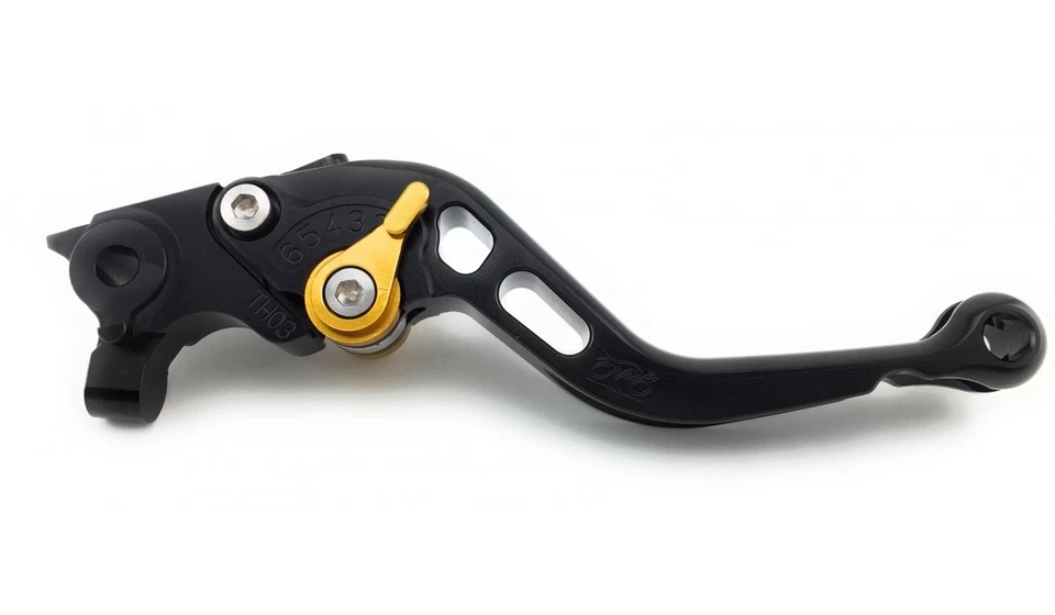 Paire Leviers Courts Noir Or 2 Doigts KAWASAKI ZX6R ZX-6R ZX6-R ZX600R 2009-2012 - Photo 3/4