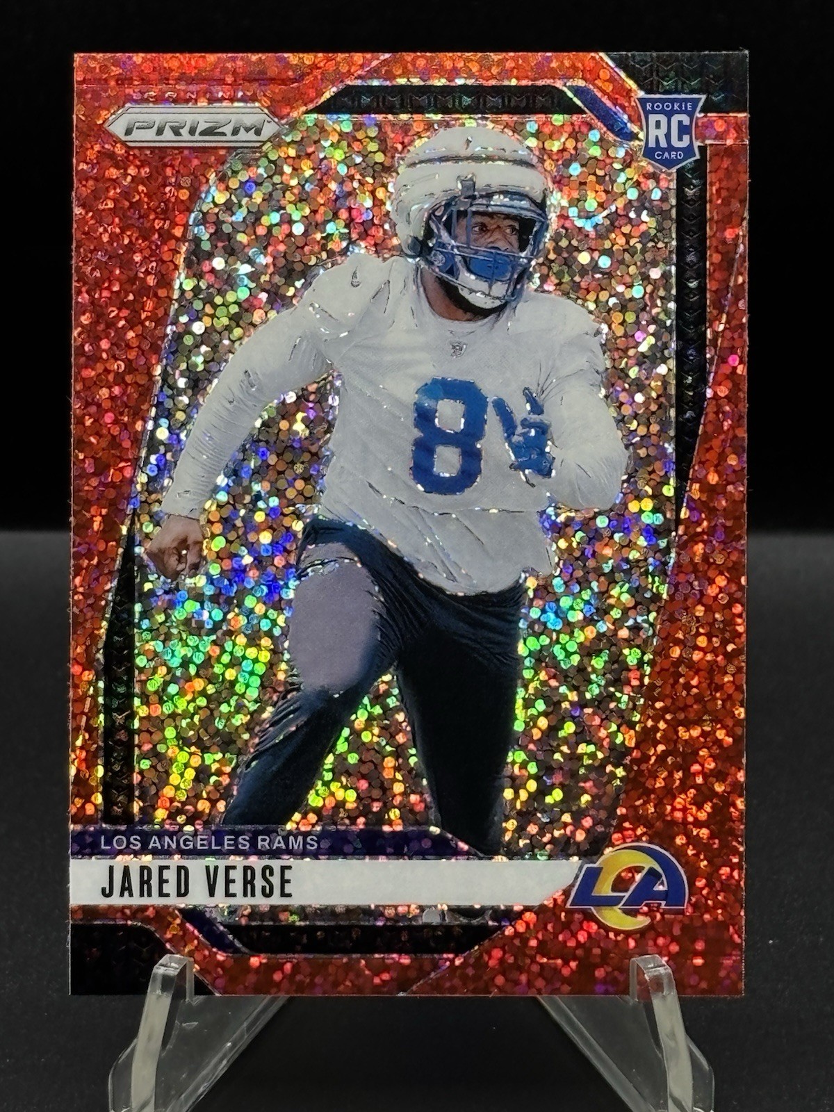 Jared Verse - 2024 Panini Prizm Football Red Sparkle Prizm #341 Rams (RC) MINT