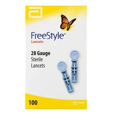 Abbott FreeStyle Sterile Lancets, 28G, 28 Gauge, 100ct EXP. 5-31-2030
