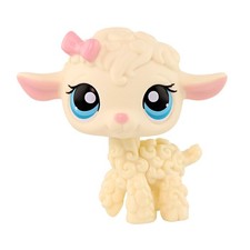 1PCS Mini Pet Shop LPS Animal Toy Lamb186 Blue Eyes Collect Figure Kid Cute Gift
