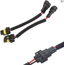 2 PCS 9005/9006 Headlight Wiring Harness, Male-to-Female Conversion Cable Compat