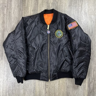 Rothco MA-1 Flight Jacket Men s Medium Black Flyers Intermediate Bomber Veteran