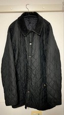Barbour Quilted Jacket Men’s  Black XL Made in UK Vintage USED